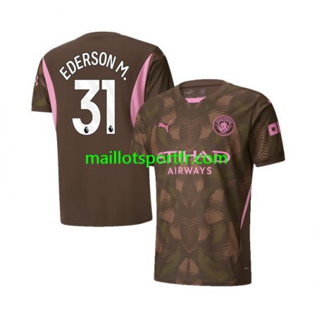 Maillot de Foot Manchester City Ederson M 31 Gardien Domicile 2024/25